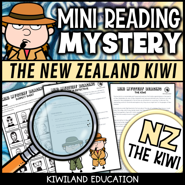 Nonfiction New Zealand kiwi reading comprehension passage for grades 3-6