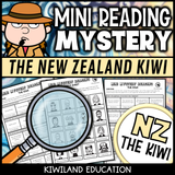 New Zealand kiwi reading mystery comprehension questions worksheet with suspect line-up