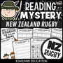 New Zealand rugby reading mystery comprehension activity cover for grades 3-6