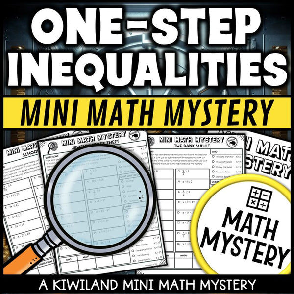 One-step inequalities math mystery answer key