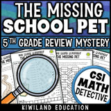 Order of operations, 2-digit multiplication and long division worksheets for 5th grade math