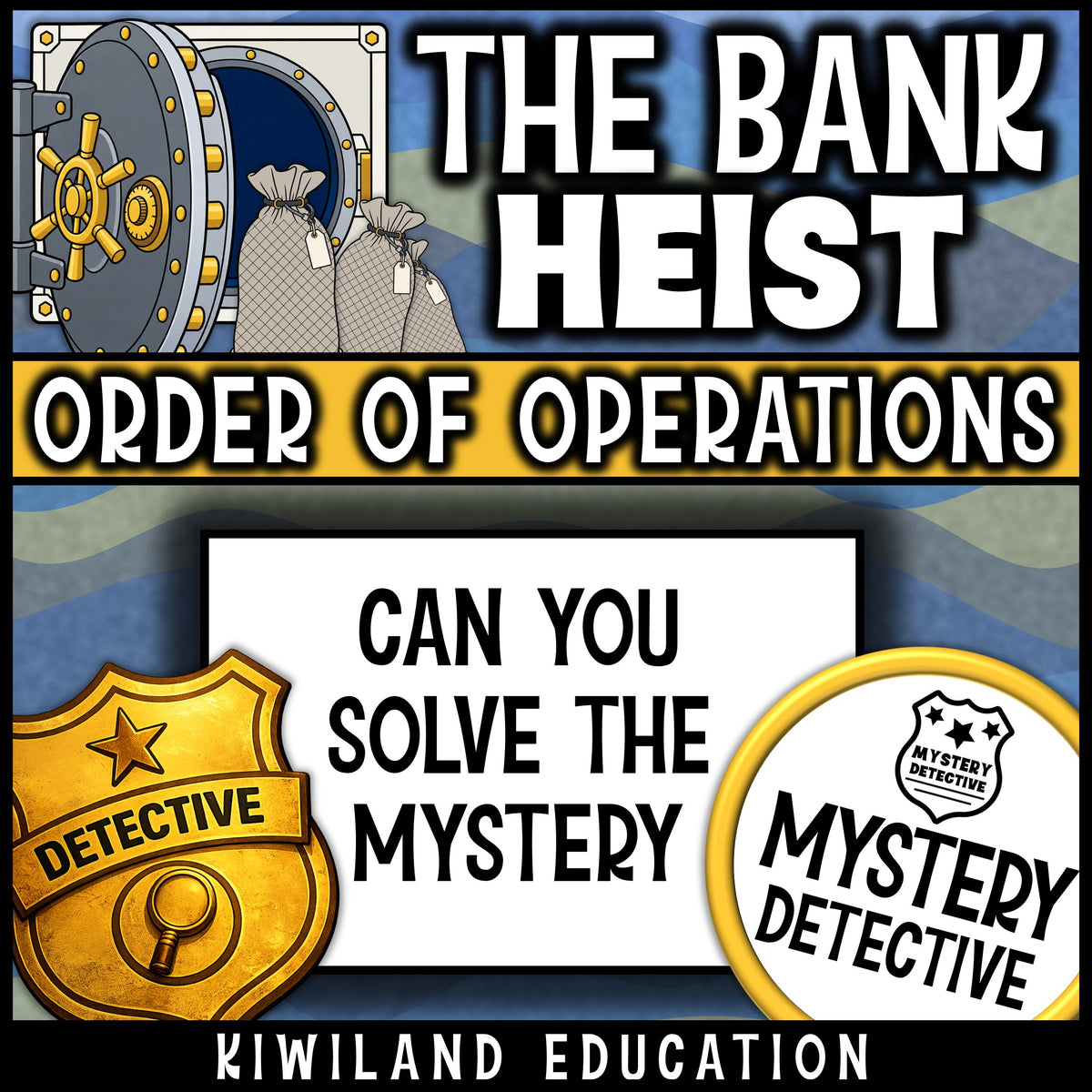 Order of operations CSI math detective no prep review centers early finishers