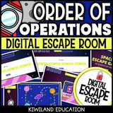 PEMDAS escape room challenge with exponents and parentheses