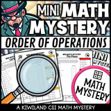 Detective suspect-elimination order of operations worksheet page