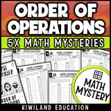 Order of operations without exponents zombie math mystery worksheets