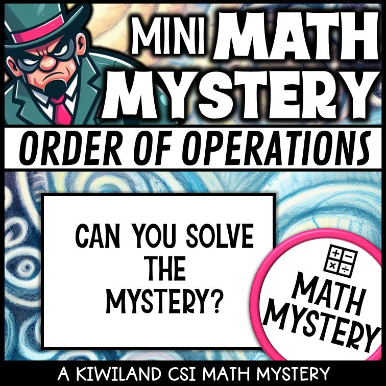 Can you solve the mystery, order of operations printable math activity
