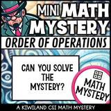 Can you solve the mystery, order of operations printable math activity