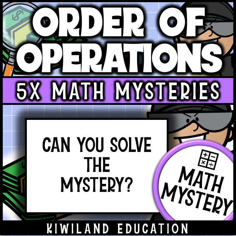 Can you solve the mystery - order of operations with exponents worksheets