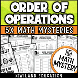 Order of operations with exponents zombie math mystery worksheets