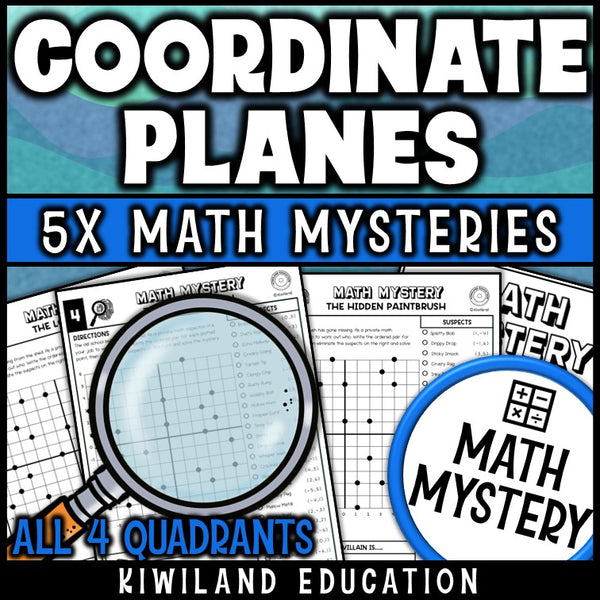 Ordered pairs with negative numbers coordinate plane grade 6 math centers