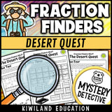 Ordering and simplifying fractions math worksheets desert quest no-prep