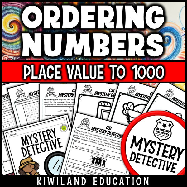 Ordering numbers least to greatest 3 digits math worksheets cover