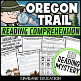 Oregon Trail reading mystery comprehension activity cover for grades 3-6