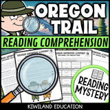 Printable nonfiction Oregon Trail reading comprehension passage activity for grades 3-6
