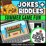 Joke Riddles Summer Digital Escape Room | End of Year Activity | Grades 3–6