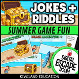 Joke Riddles Summer Digital Escape Room | End of Year Activity | Grades 3–6