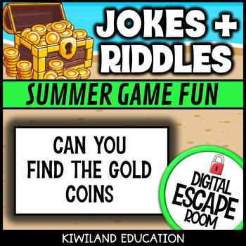 Joke Riddles Summer Digital Escape Room | End of Year Activity | Grades 3–6