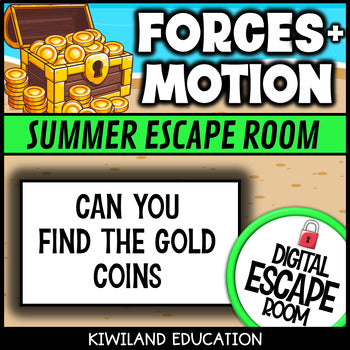 Forces and Motion Summer Digital Escape Room | Science Activity | Grades 3–5