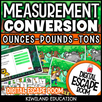 Converting Customary Units of Weight Digital Escape Room | Math Activity | Grades 4–6