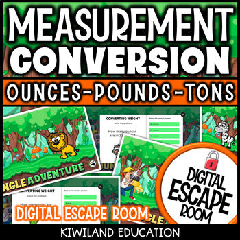 Converting Customary Units of Weight Digital Escape Room | Math Activity | Grades 4–6