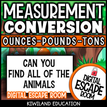 Converting Customary Units of Weight Digital Escape Room | Math Activity | Grades 4–6
