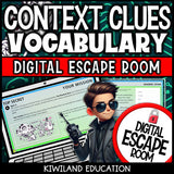 Context Clues Digital Escape Room | Back to School ELA Activity | Grades 4–7