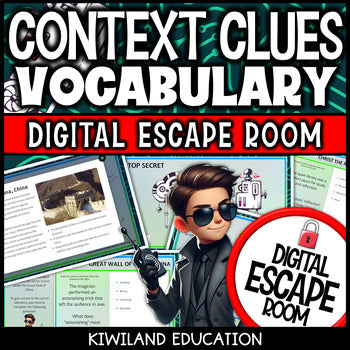 Context Clues Digital Escape Room | Back to School ELA Activity | Grades 4–7