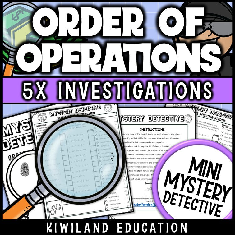 Pemdas bedmas practice detective cases