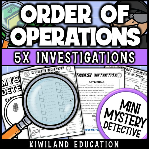 Pemdas bedmas practice detective cases