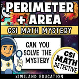 Perimeter and area math mystery answer key page