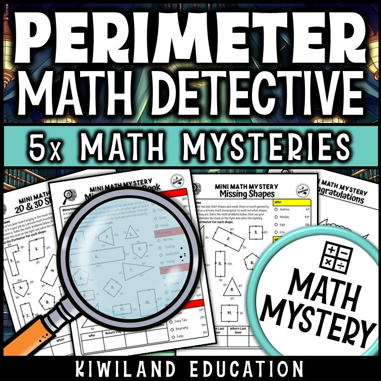 Finding perimeter detective math mystery activity