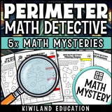 Finding perimeter detective math mystery activity