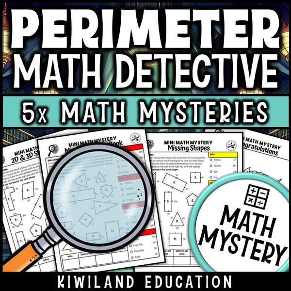 Finding perimeter detective math mystery activity