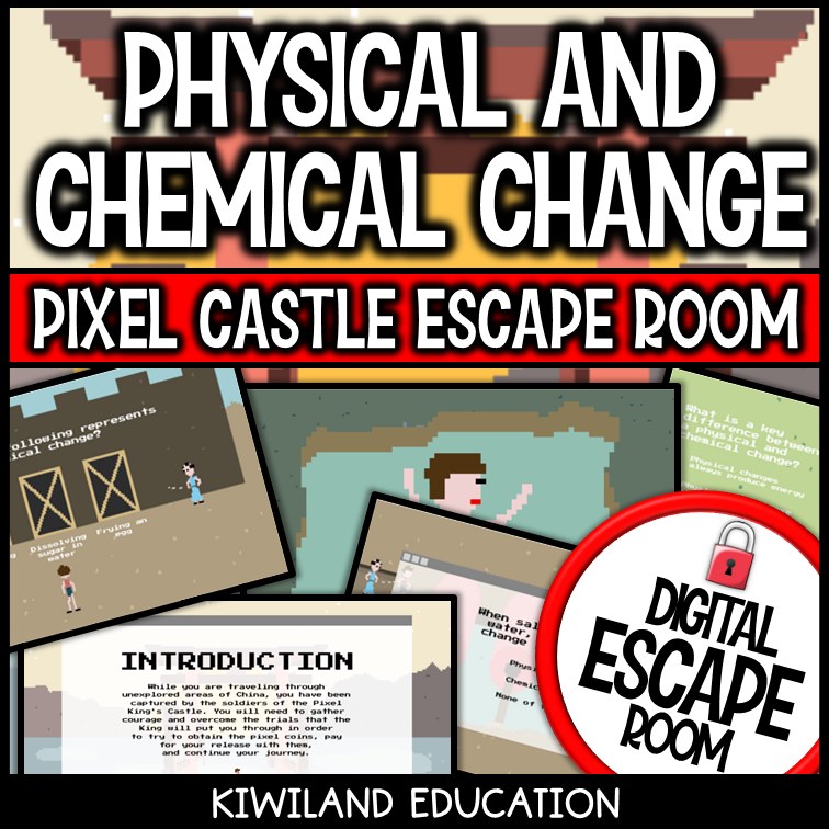 Physical vs chemical change science escape room preview