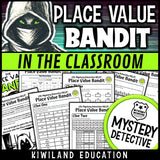 Place value bandit classroom mystery detective grades 2-4