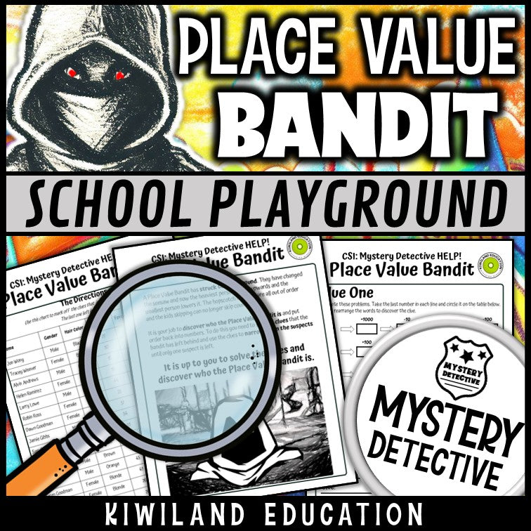 Place value worksheets clue pages bandit school playground
