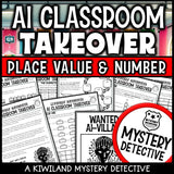 Place value worksheets mystery detective add subtract 10 100 1000 printable