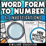 Place value writing numbers in words no-prep printable math centers