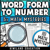 Place value writing numbers in words, no-prep printable math centers