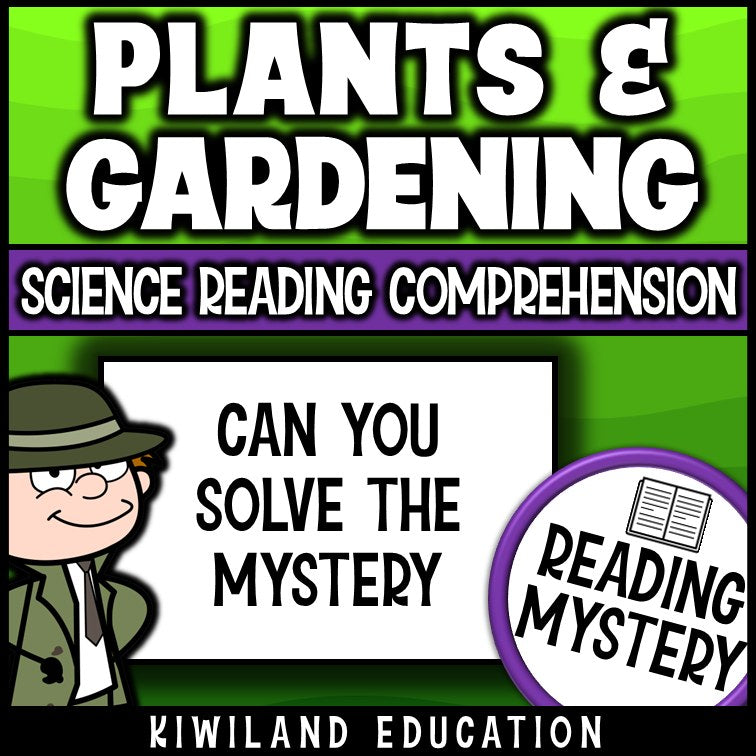 No-prep plants and gardening reading comprehension worksheet with answer key