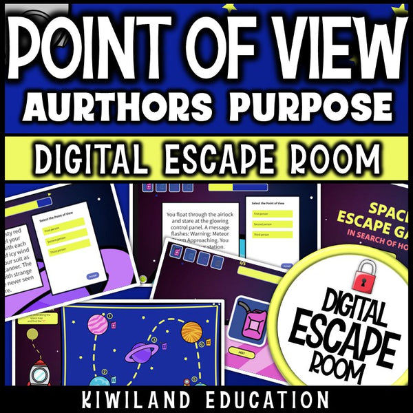 No-prep point of view review game with space mission storyline and self-checking locks