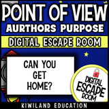 Digital ELA escape room teaching first, second and third person point of view