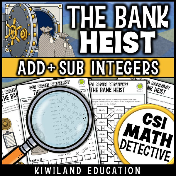 Positive and negative numbers integer practice worksheets with a number maze for math centers