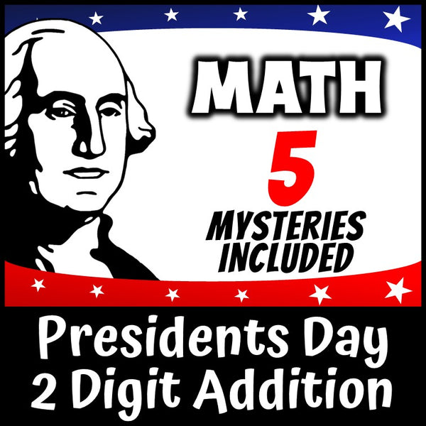Presidents day 2-digit addition with regrouping worksheets