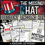Presidents day CSI mystery detective february grades 3-5