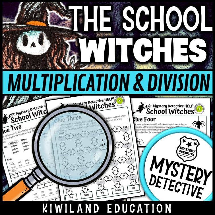 Printable halloween witches mystery detective suspect elimination
