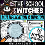 Printable halloween witches mystery detective suspect elimination