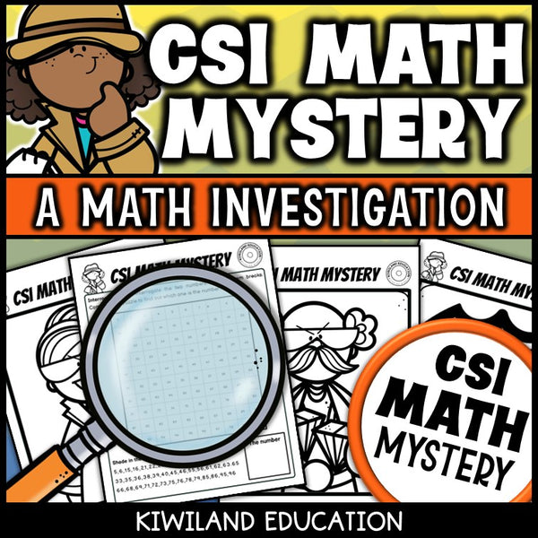 Printable math detective worksheets with suspect elimination for upper elementary