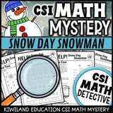 Printable snow day detective worksheets with suspect elimination for grades 2 and 3