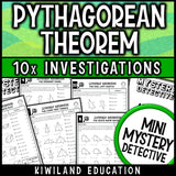 Pythagorean theorem word problems and missing side practice worksheets